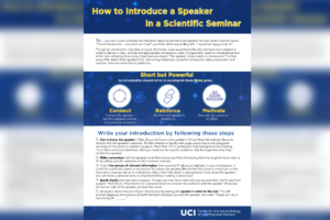 How to introduce a speaker in a scientific seminar flyer