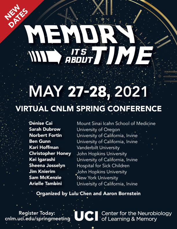 CNLM Virtual Spring Conference: Memory: It's About Time Event Flyer