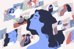 How the malleability of memory impacts everything - animated illustration of person remembering different scenes of life