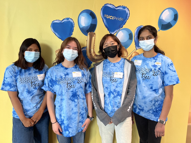 High Schoolers pose at the Irvine Brain Bee