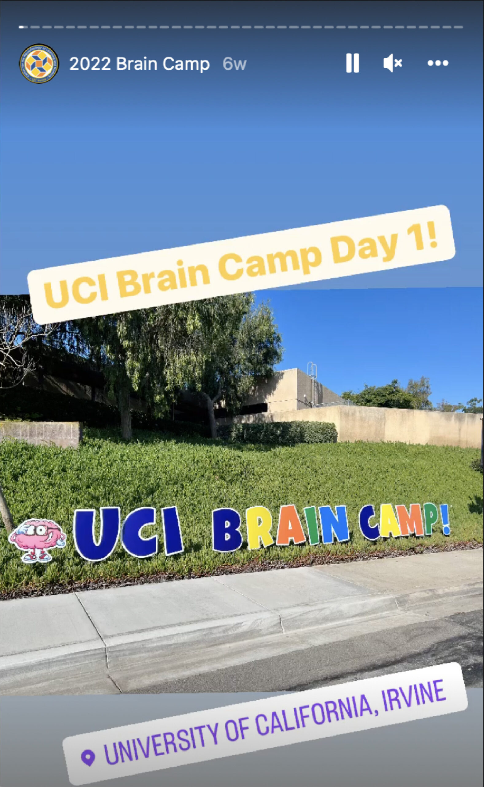 UCI Brain Camp Day One Welcome