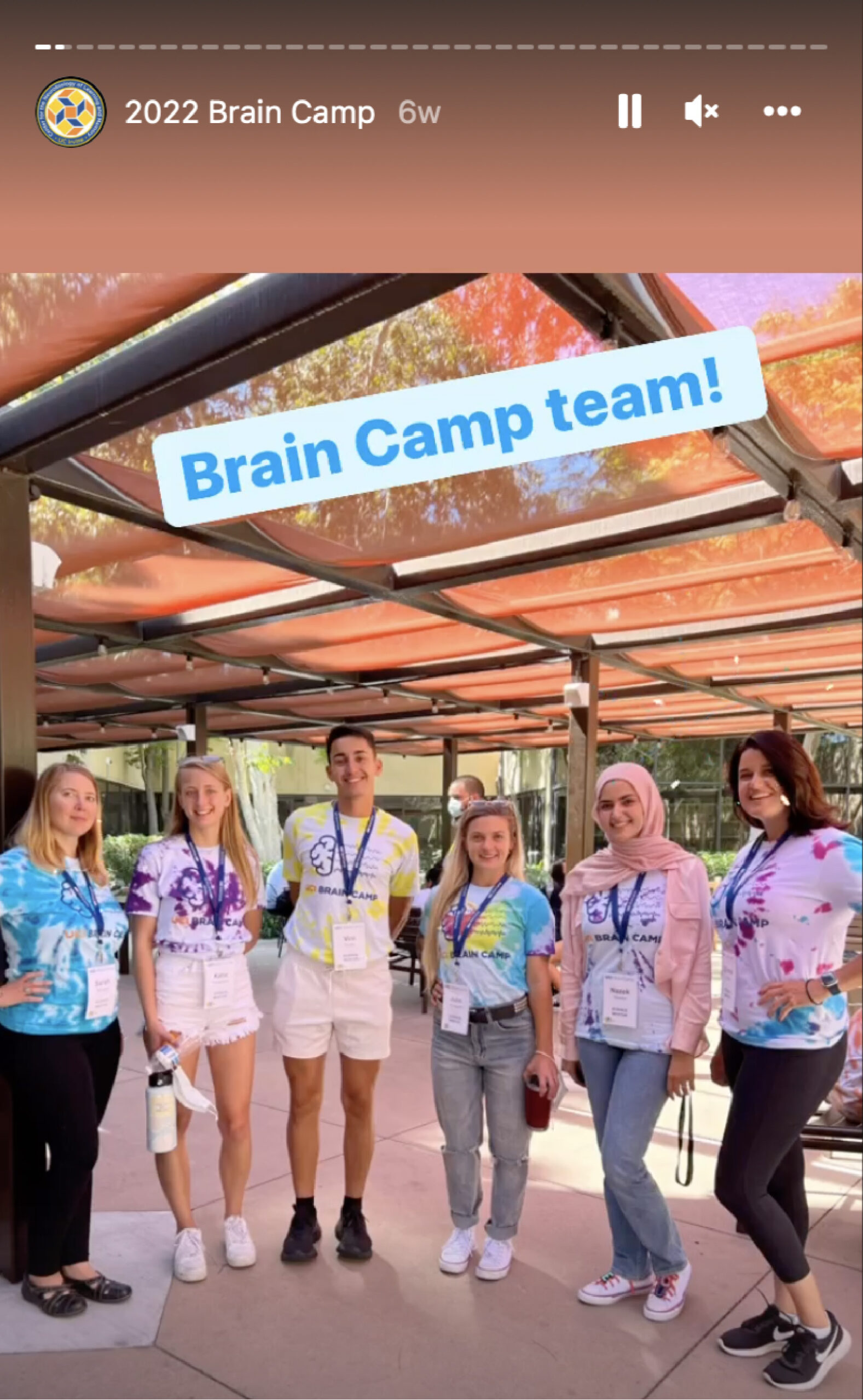 UCI Brain Camp Team Photo