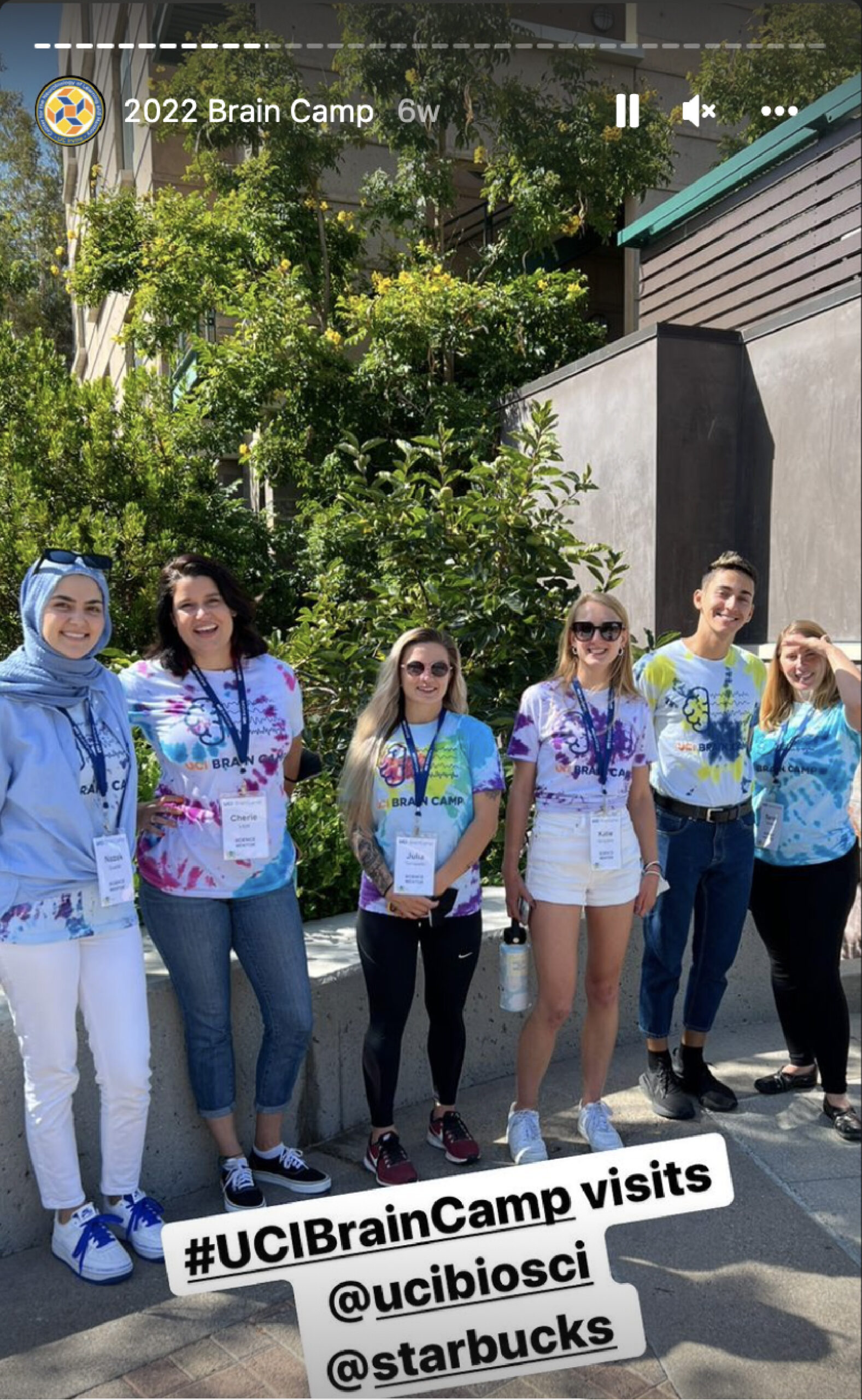 UCI Brain Camp instructors take students to UCI BioSci