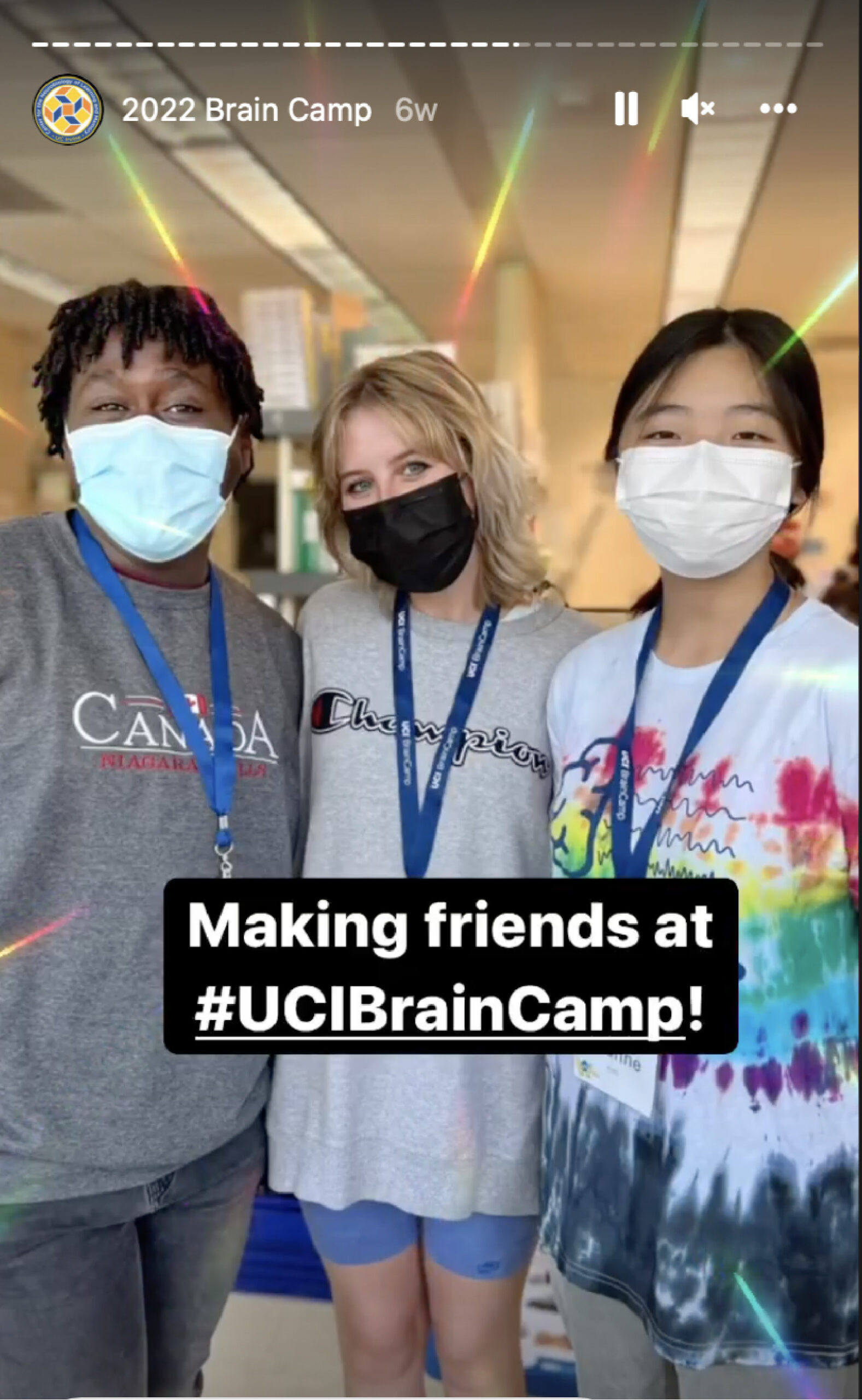 Students make friends at UCI Brain Camp!