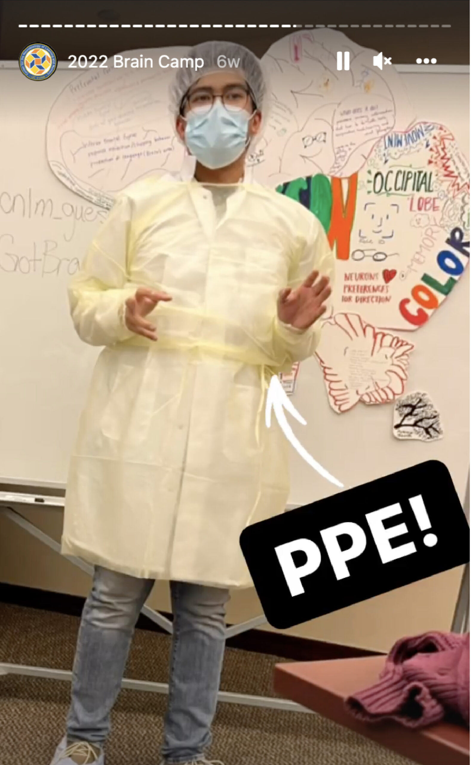 UCI Brain Camp students learn PPE