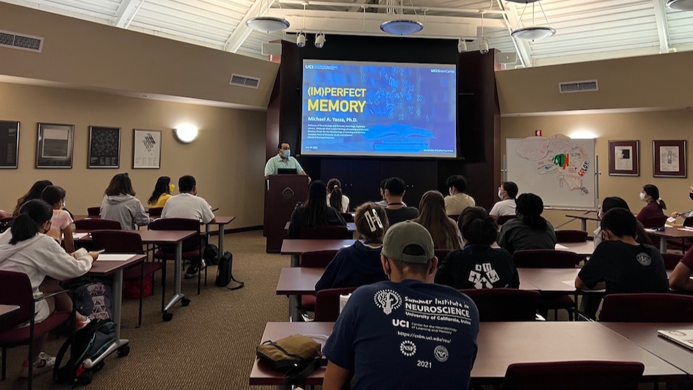 UCI Brain Camp students in a seminar