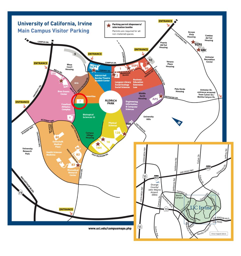 Parking map at the CNLM - Center for the Neurobiology of Learning and Memory.