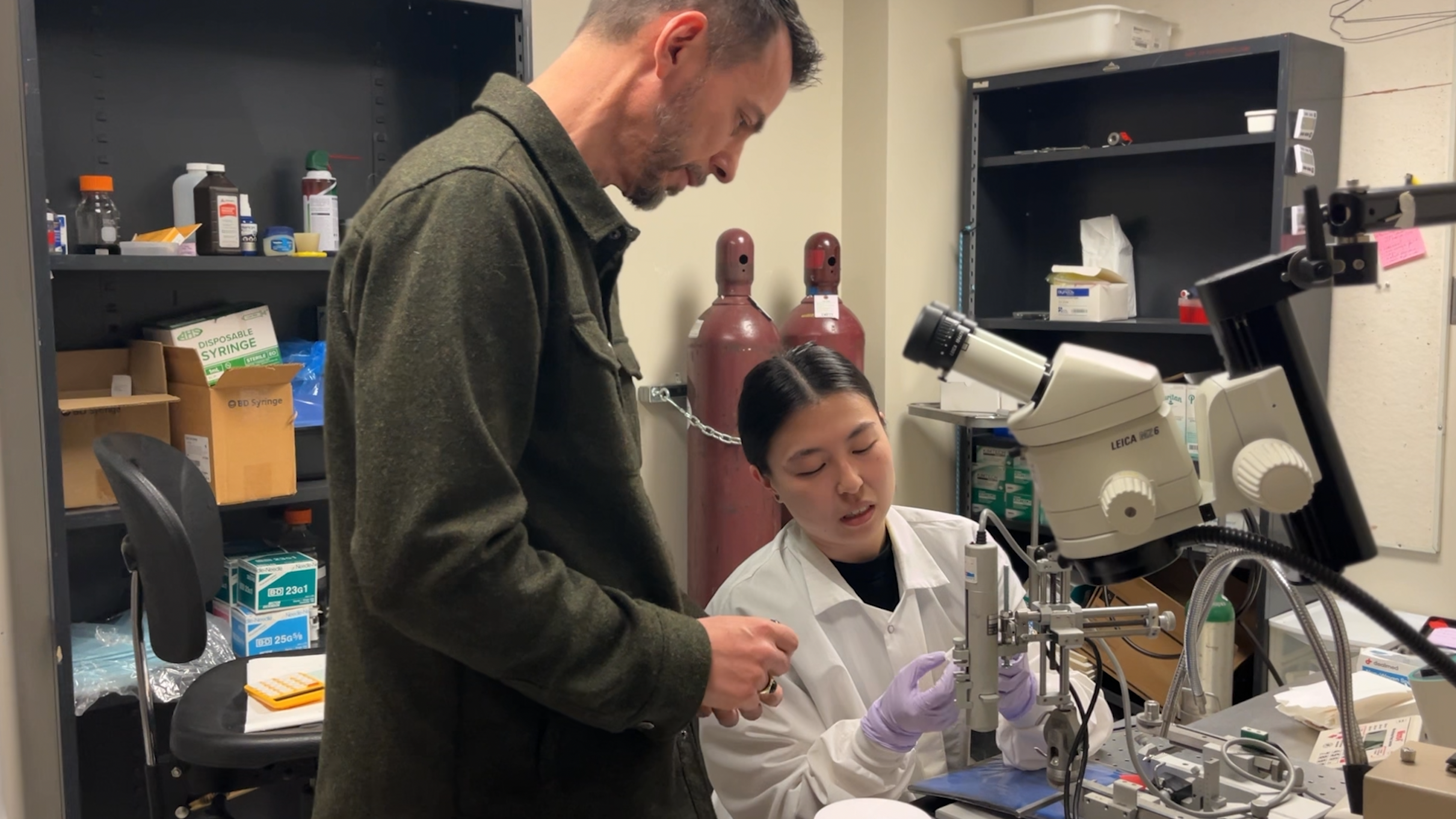 paula in lab