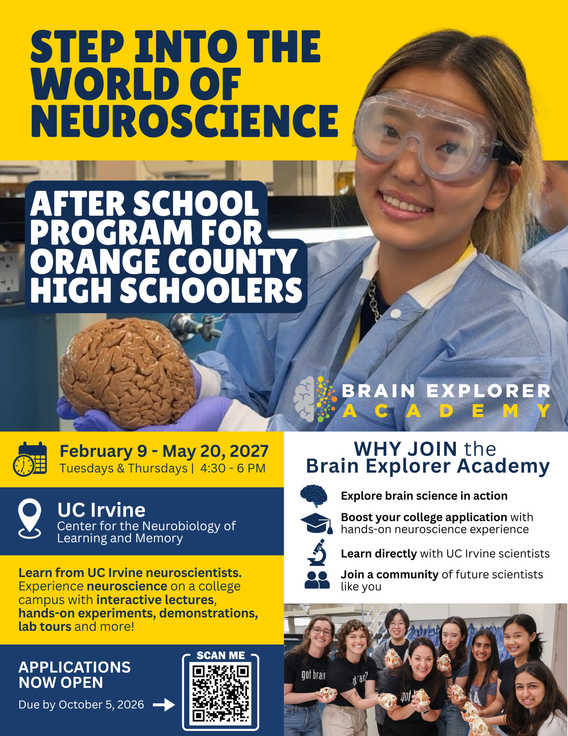 Brain Explorer Academy infographic